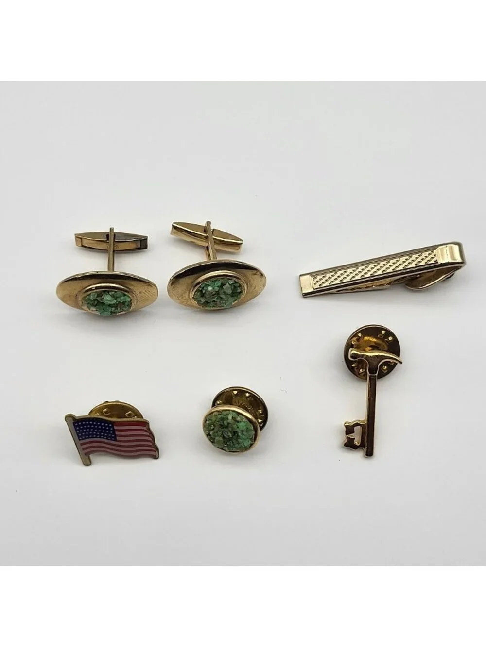 Vintage Mens jewelry lot Tie Tack Cufflinks Estate Jewelry Dapper preppy